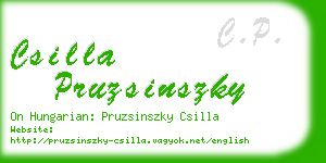 csilla pruzsinszky business card